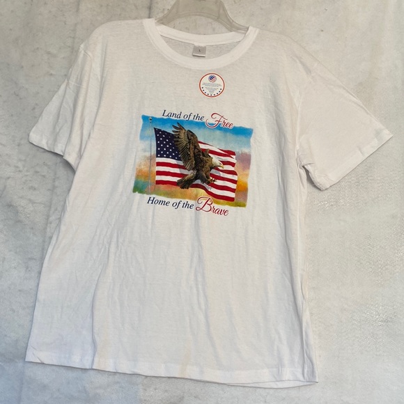 Other - Land Of The Free Home Of The Brave White Short Sleeve Tee